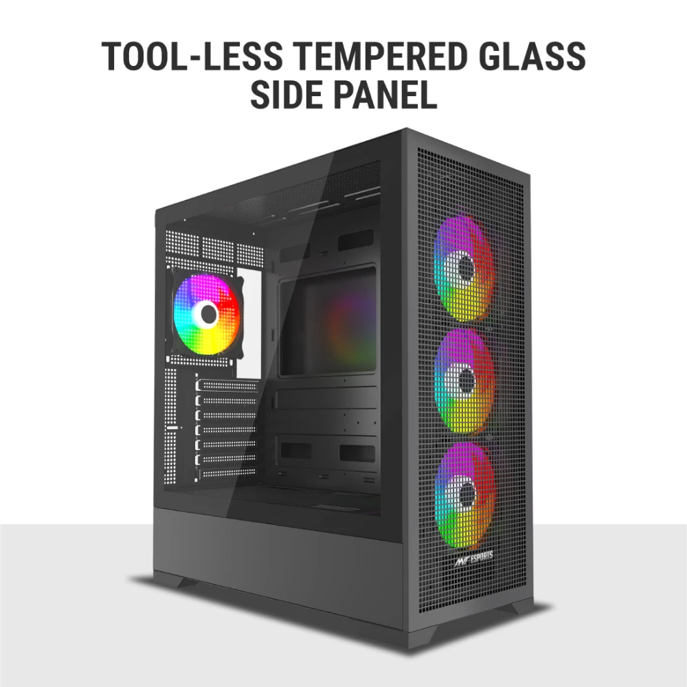 Ant Esports Mid Tower Cabinet (ATX/M-ATX/M-ITX) EVO 360 view 2